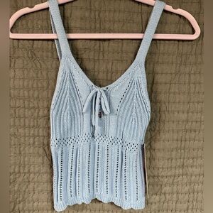 Fame knitted blue tank top